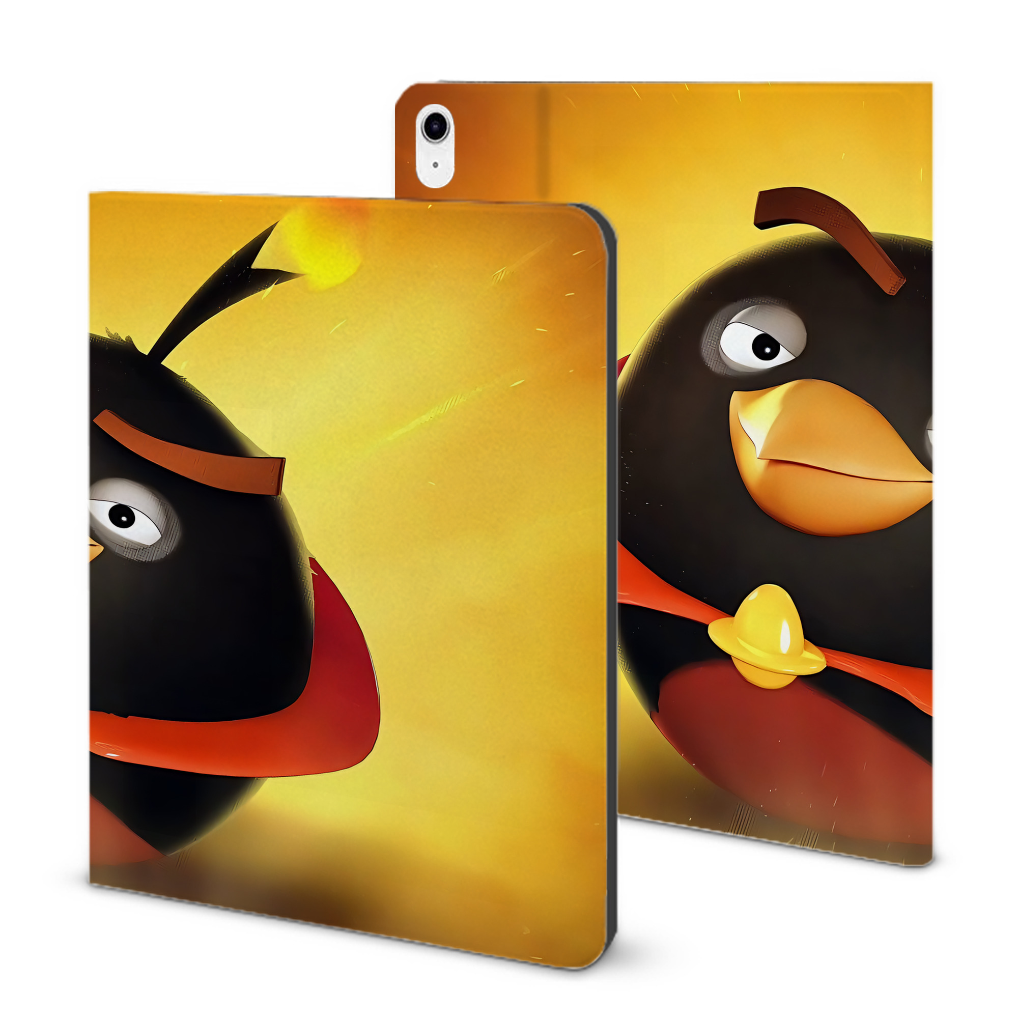 （画像用） Angry Birds アングリーバード IPad ケース ブック型 PUレザー TPU 耐衝撃 軽量 薄型 ペン収納なし 全面保護 IPad 各モデル対応